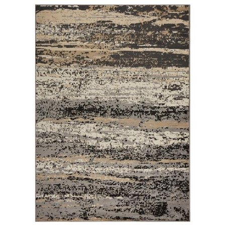 LR HOME LR Home INFIN81313GYB5272 Infinity Contemporary Abstract Indoor Area Rug; Gray & Black - 5 2 x 7 ft. 2 in. INFIN81313GYB5272